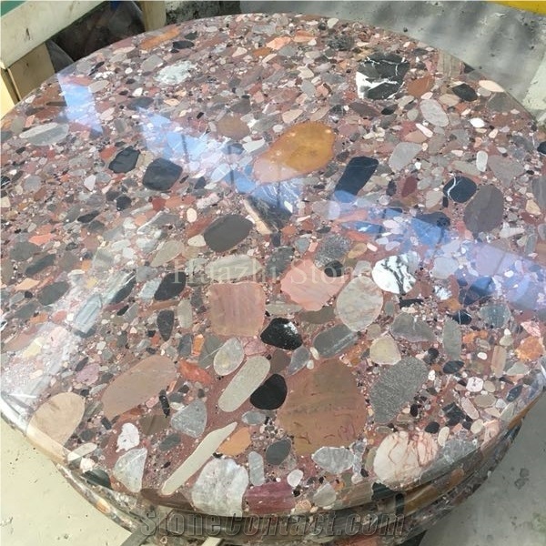Naturalcolorful Marble for the Table and Golden Use