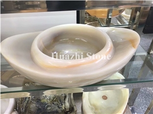 Onyx Sinks Hand Wash Bowls, Stone Basins for Vanity Tops, Round Basins