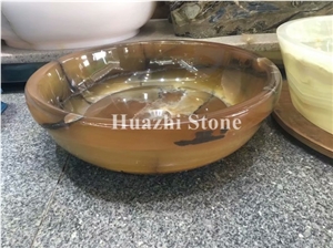 Onyx Sinks Hand Wash Bowls, Stone Basins for Vanity Tops, Round Basins