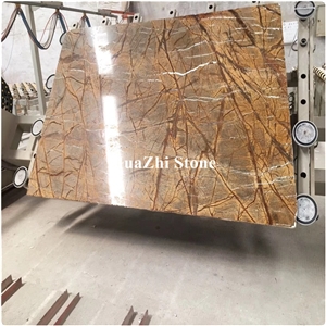 Tropical Rainforest Brown Marble Slabs Popular for Luxury Decoration