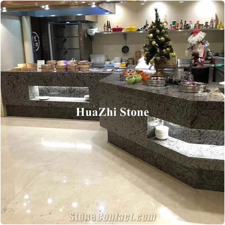 Worktop Antique Finished Oracle Bone Black Marble Bench Top Best Price
