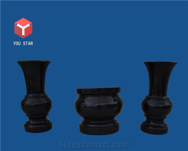 Black Granite Censer Incense Burner Incensory Vase Funeral Accessories