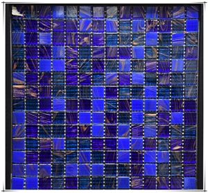 Blue Glass Mosaic Tile for Project Bathroom Kitchen Swimming Pool