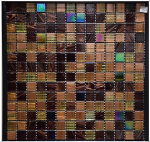Brown Glass Mosaic Tile for Project Bathroom Kitchen Swimming Pool