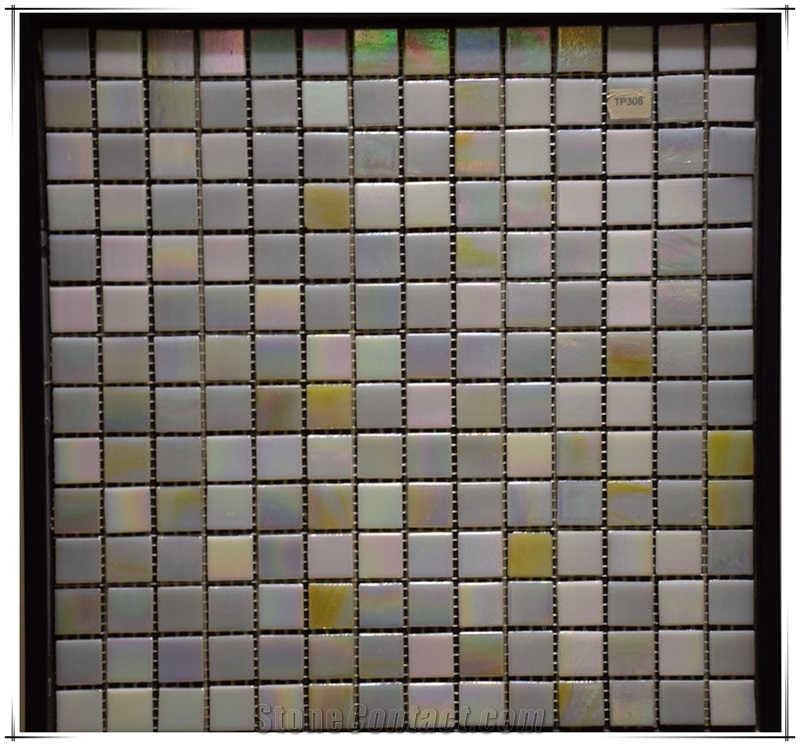 Grey Glass Mosaic Tile for Project Bathroom Kitchen Swimming Pool