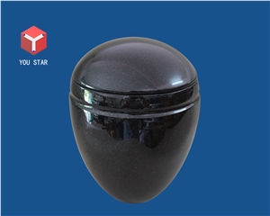 Jet Black Funeral Cinerary Casket Cremation Funeral Urns for Ashes
