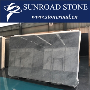 Grey Crystal Marble Slab & Tile Backsplash