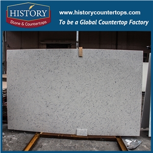 China Cararra White Quartz Tiles Solid Surface,Engineered Stone Slabs