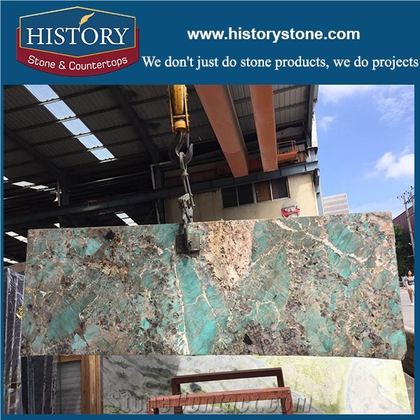 Chinese Turquoise Granite Slab Interior Wall Background