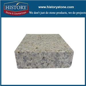 G682 Golden Granite Pavers High Quality Rusty Yellow Cobble Stone