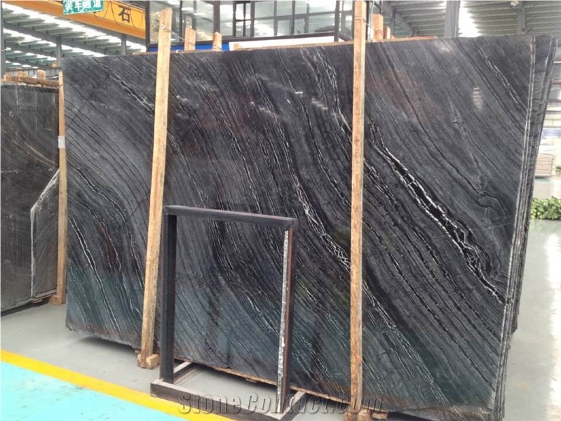 China Black Marble Wooden Antique Marble Tiles&Slabs Flooring&Walling
