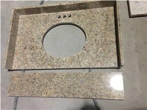 China Granite Countertop Soft Yellow Bathroom Countertop Worktops