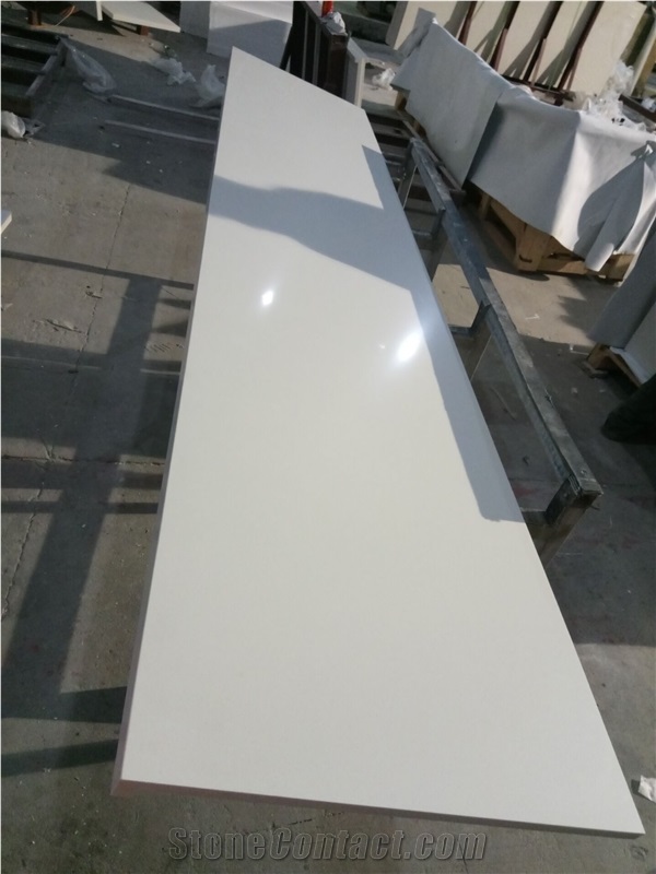 Light White Quartz Countertop / Hot Sale Kitchen Work Tops