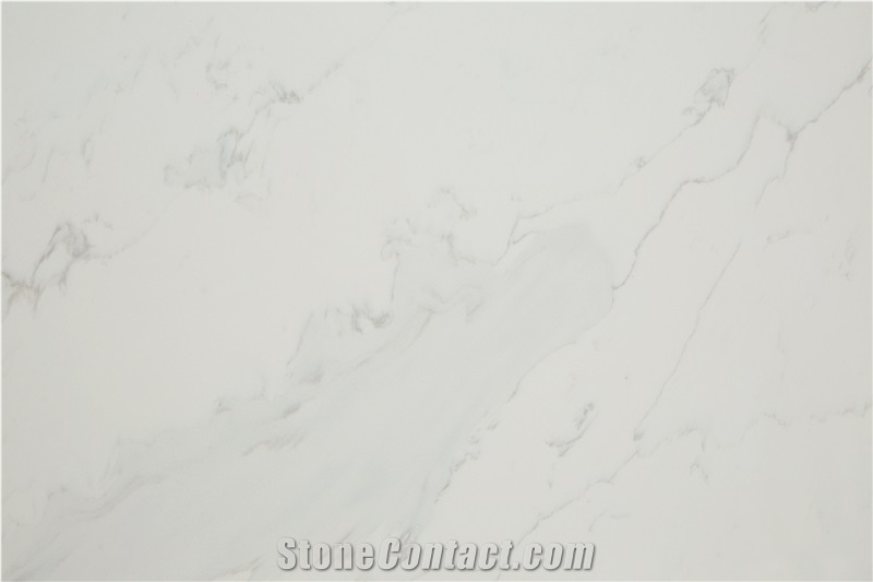 Polished White Quartz Calacatta White 03 Vm-17105 Quartz Tiles&Slabs