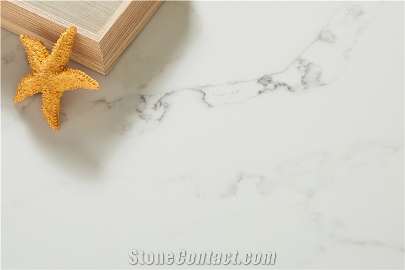 Snow White 16 Vm / Quartz Tiles & Slabs,Cut to Size