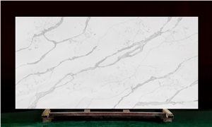 White Quartz Kavm-18102 Quartz Tiles&Slabs Flooring&Walling