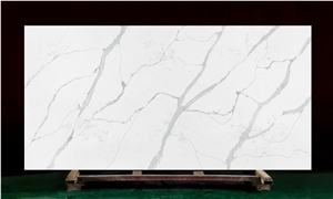 White Quartz Kavm-18115 Quartz Tiles&Slabs Flooring&Walling