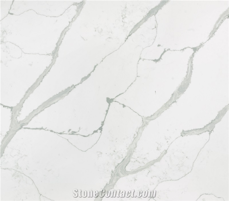 White Quartz Kavm-18115 Quartz Tiles&Slabs Flooring&Walling
