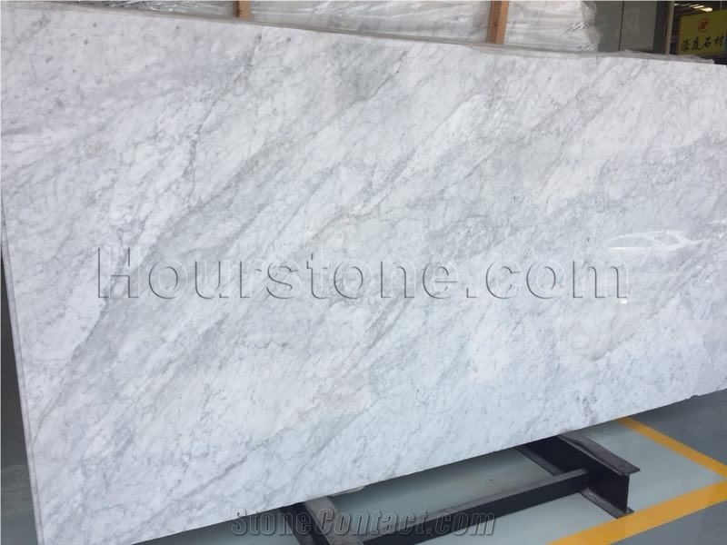 Polished China Bianco Carrara White Marble Slabs,Tiles From China ...