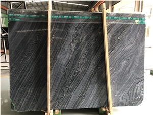 Zebra Black China Silver Wave Polished Finished Marble Slabs Tiles