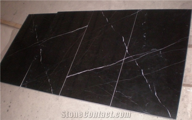 Black Marquina Slab,Tiles,Nero Marquina, with Black White Lines/Veins