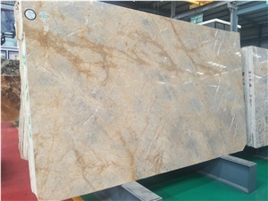 Amber Gold Marble Slab for Interior Wall and Floor Covering