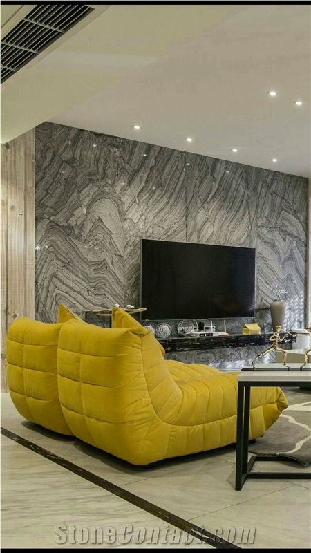 Beautiful Grey Marble Slab for Wall and Floor Covering