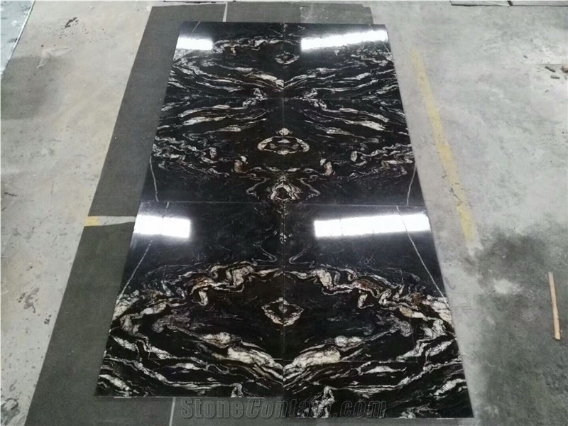 Black and Gold Granite Cosmic for Countertops/Wall and Floor Tile
