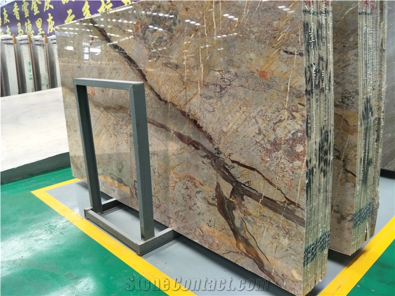 Book Matched Multicolor Rain Forest Marble for Wall and Floor Covering