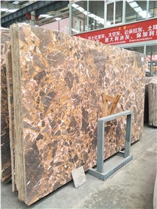 Brown Dream Golden Marble Slabs & Tiles for Wall Interior Decoration