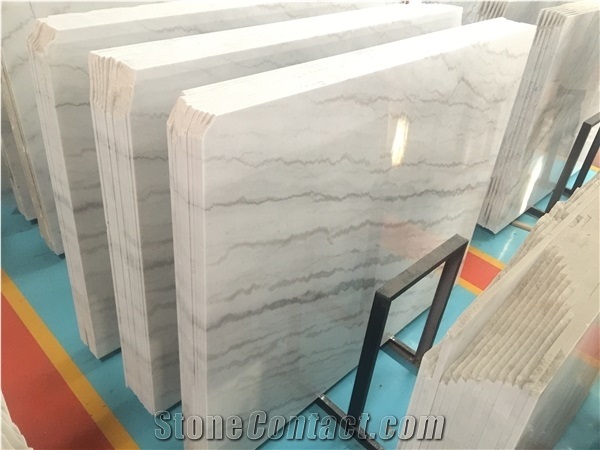 Cheap Chinese Carrara White Guangxi Rainbow White Marble Big Slab