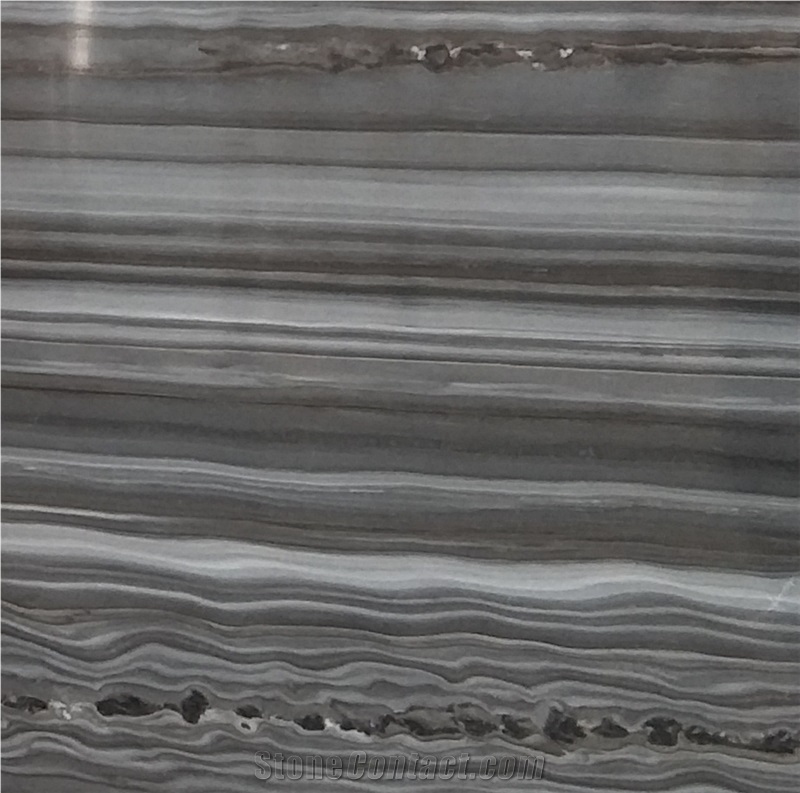 China Blue Wooden Grain Marble Slab for Wall and Floor Covering