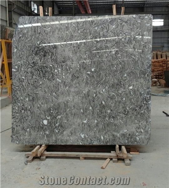 China Grey Bawang Flower Holly Grey Marble Slabs for Wall/Floor Cover