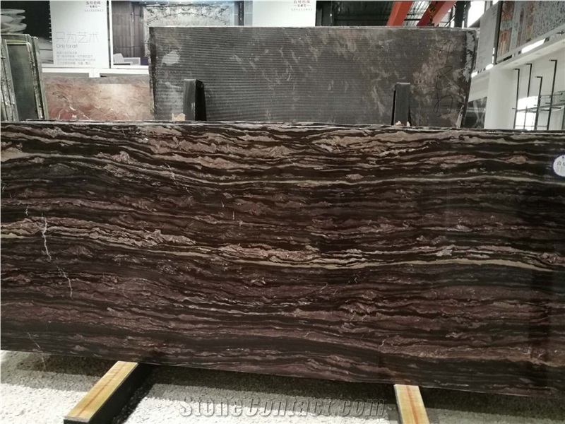 China Purple Wooden Marble Slabs & Tiles for Flooring/Walling Patterns