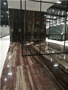 China Purple Wooden Marble Slabs & Tiles for Flooring/Walling Patterns