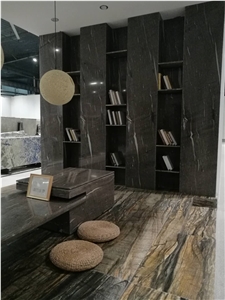Classic Grey Marble with White Grain Slabs for Wall/Floor Decoration