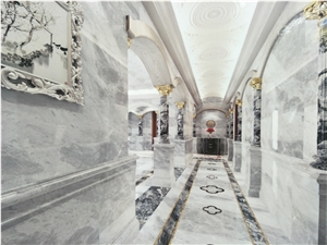 Clivia White Marble for Luxury Hotel Floor Covering