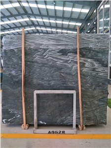 Dark Green Wave Marble Slab for Exterior Wall and Floor Covering