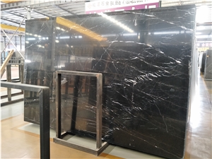 Direct Sale China Black Nero Marquina with White Vein Marble for Decor