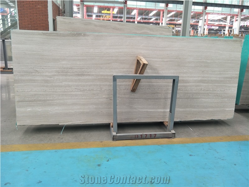 Direct Sale China Wood Grain Marble White Wooden Slabs for Covering
