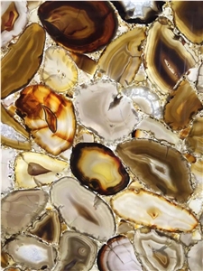 Exclusive Technology Agate Semiprecious Stone Slab for Table Tops