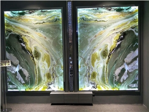 Exclusive Technology Light Green Athens Jade Marble Backlighting Stone