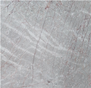 Grey with Red Vein Marble Slab for Floor and Wall Covering Tile