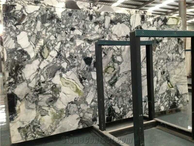 Ice Green with White Beauty Lux Marble for Interior Wall / Floor Decor
