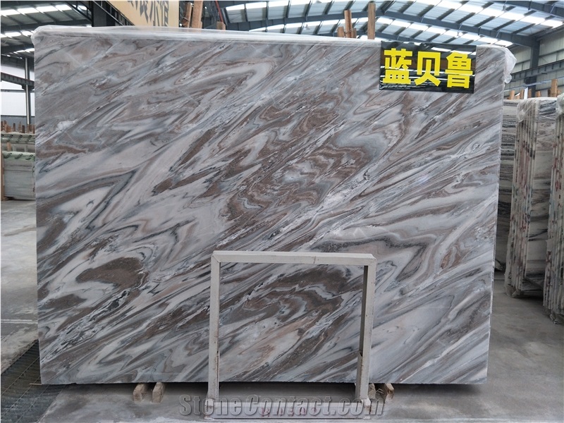India Palissandro Blue Marble Slab & Tiles for Interior Flooring/Wall