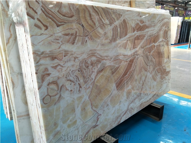 Iran Own Quarry Orange Onyx Slab for Wall and Floor Covering