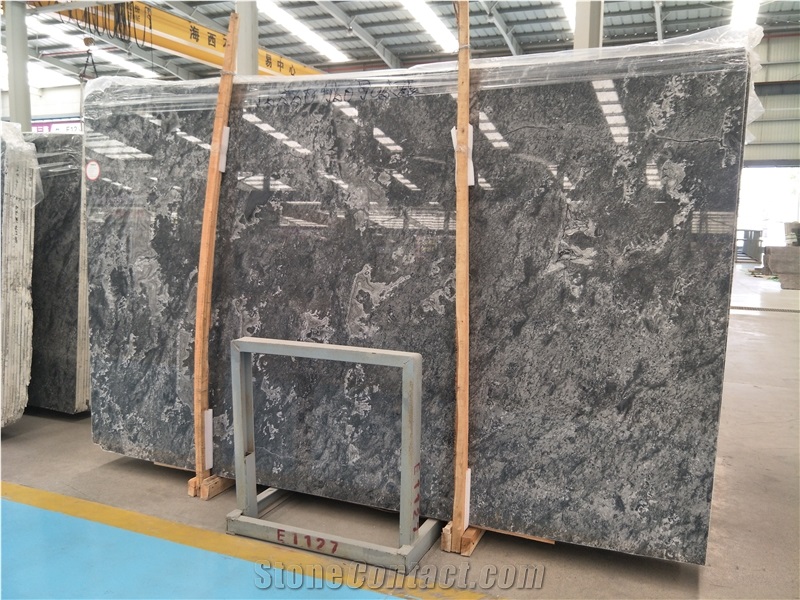Italy Star River Marble/Polished Grey Slabs & Tiles for Wall Covering