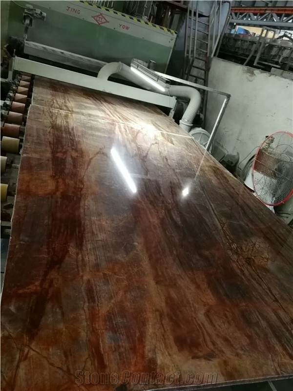 Jade Brown Marble Slab for Kitchen Countertop