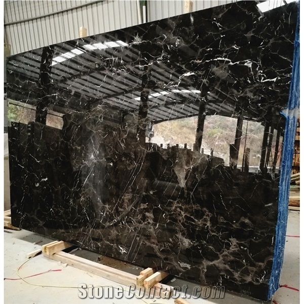 Laurent Brown Marble Polished Floor Slabs Wall Tiles for Hotel Decor