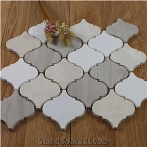 New Design Mosaic Tile/Athens Grey Marble/Wood Vein Grey/White Oak